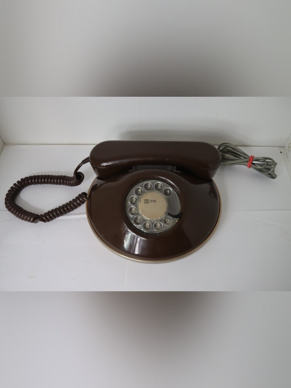 Vintage Nothern Telecom Brown Rotary Phone